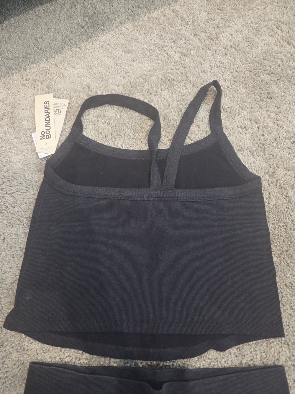 Womens Ribbed Biker Short Set - Picture 3 of 3